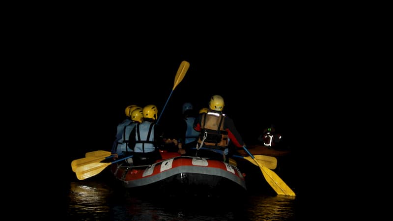 Rafting noctruno en Galicia verano